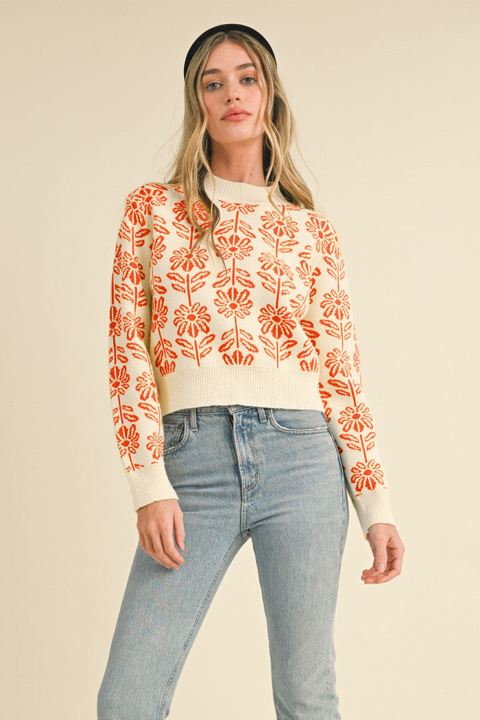 Sunflower Sweater - Orange – Harbor Bee Boutique