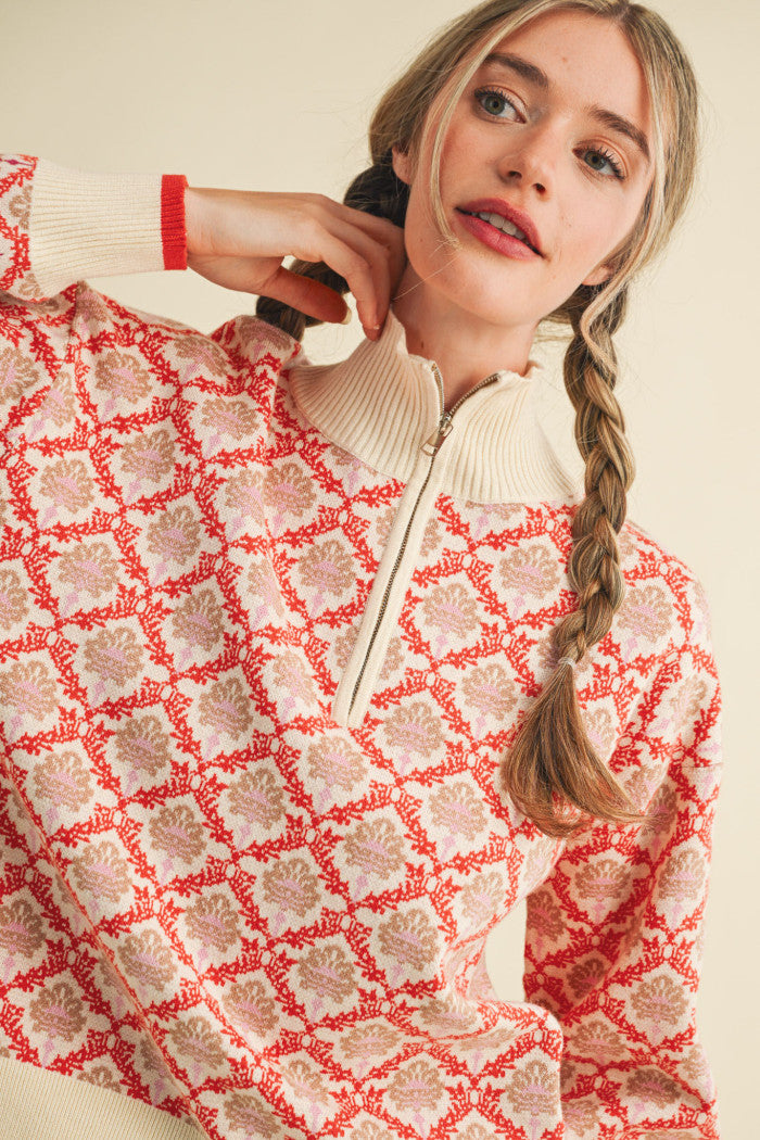 Coral Pullover Sweater