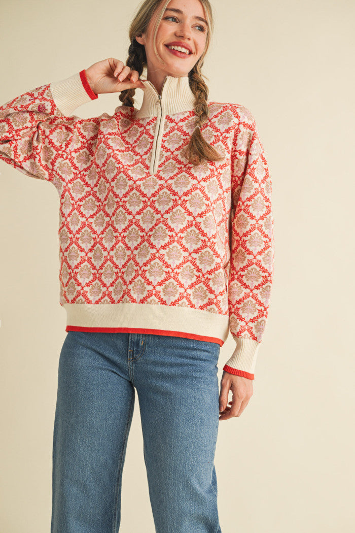 Coral Pullover Sweater